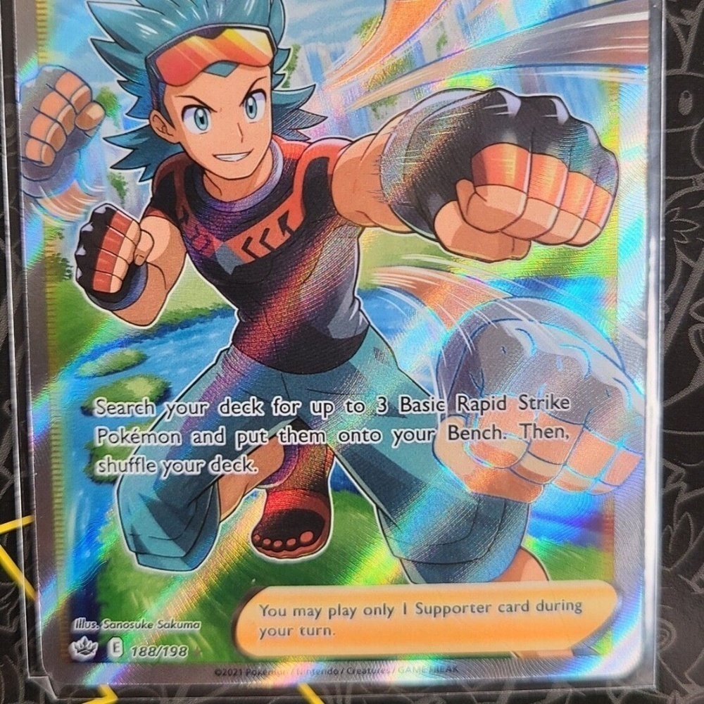 Brawly 188/199 Pokemon TCG Chilling Reign Holo Full Art - Picture 2 of 2